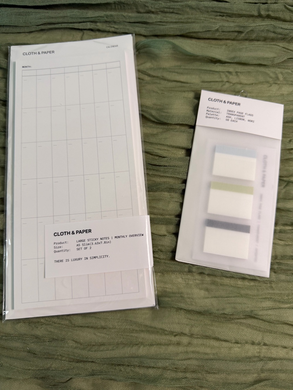Cloth & Paper Large Sticky & Mini Page Flag Bundle
